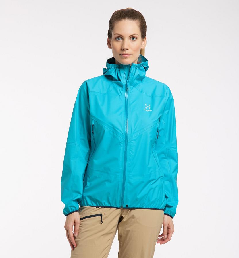 Haglöfs Womens L.I.M Comp Waterproof Jacket Blue New Zealand 91586DANP